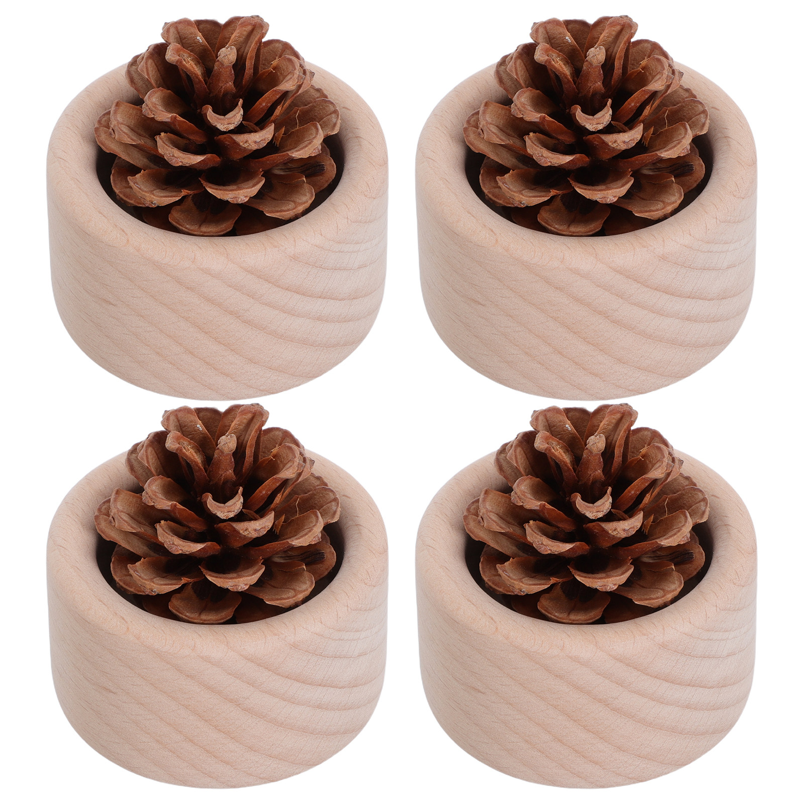 Home Office Yoga Room - 4Pcs Wood Grain Mini Essential Oil