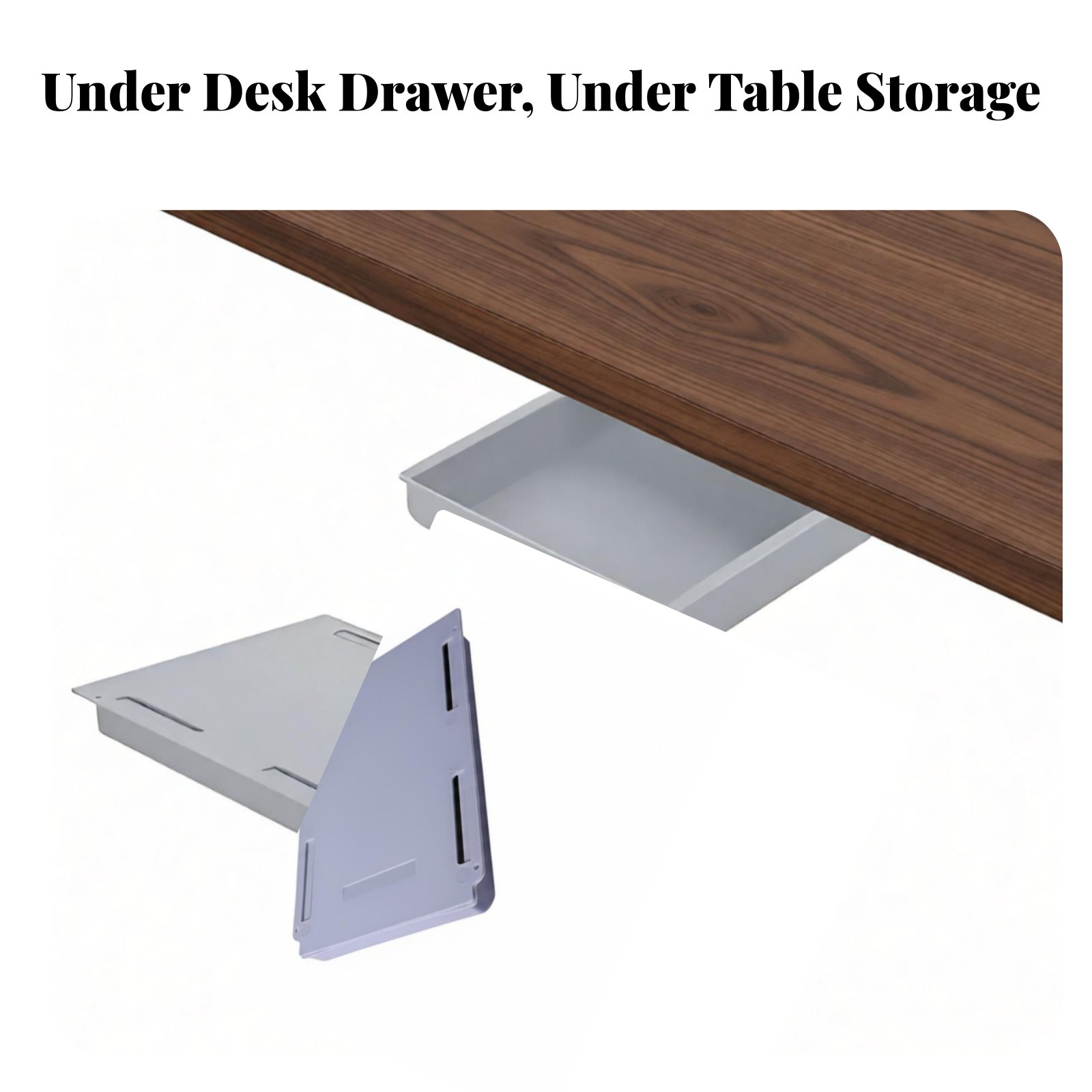 Office Drawer Organizer - Adhesive Under Desk Drawer Organizer Storage