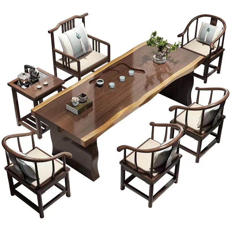 Home Office Login - Solid wood new Chinese home office