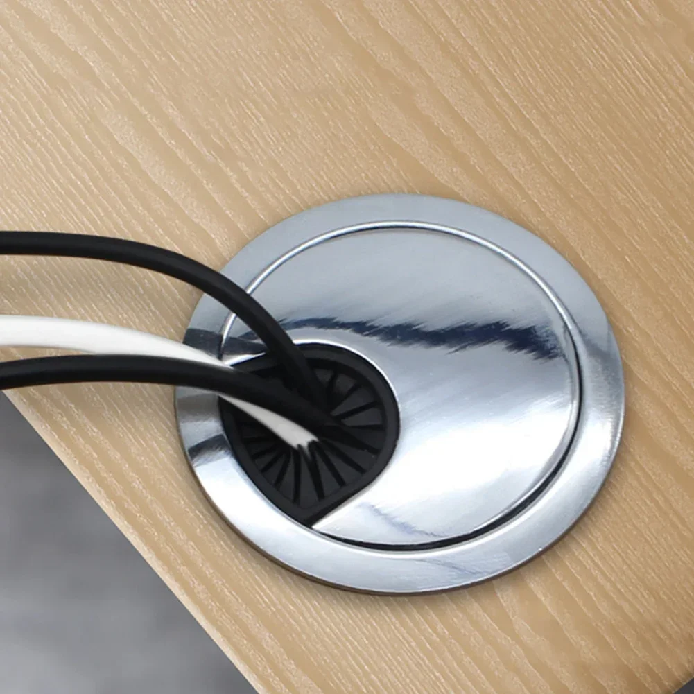 Home Office Desk Ideas - 1pc Practical 50mm/60mm/80mm Computer Metal Grommet