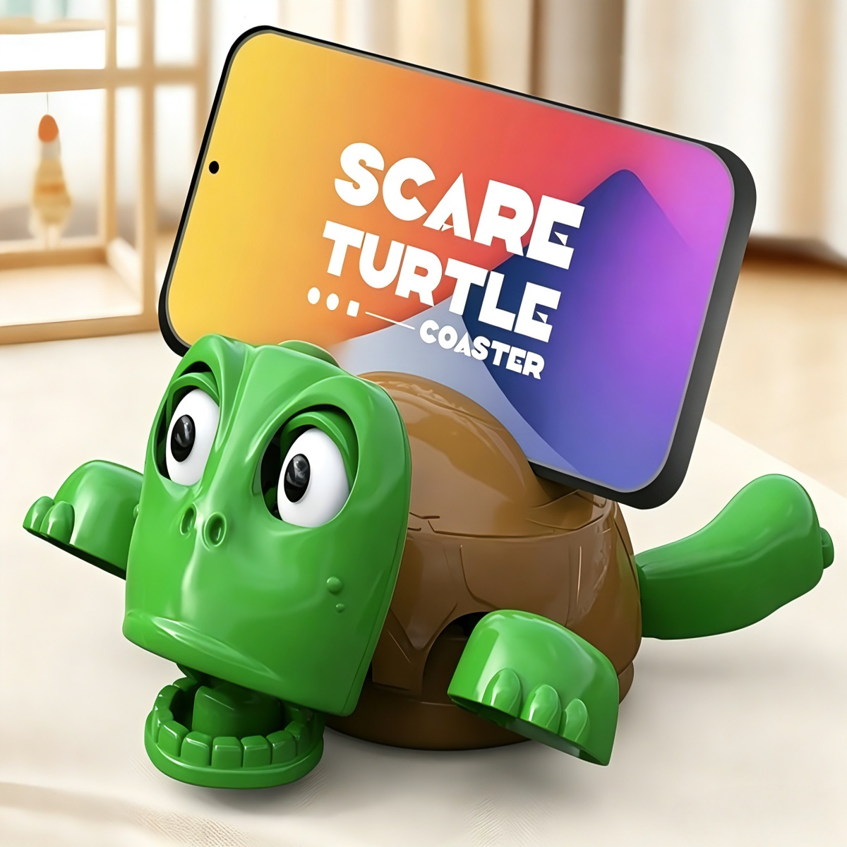 Home Office Desk Ideas - 3D Printed Panicked Turtle Coaster, Cartoon