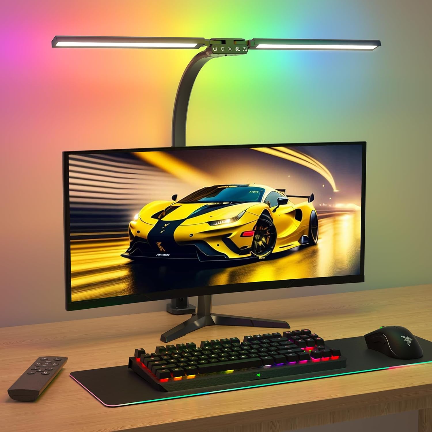 Home Office Desks - Upgraded RGB LED Desk Lamp with