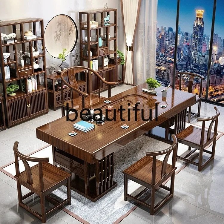 E153 Log large board tea table - Home Office Login ulasan dan harga