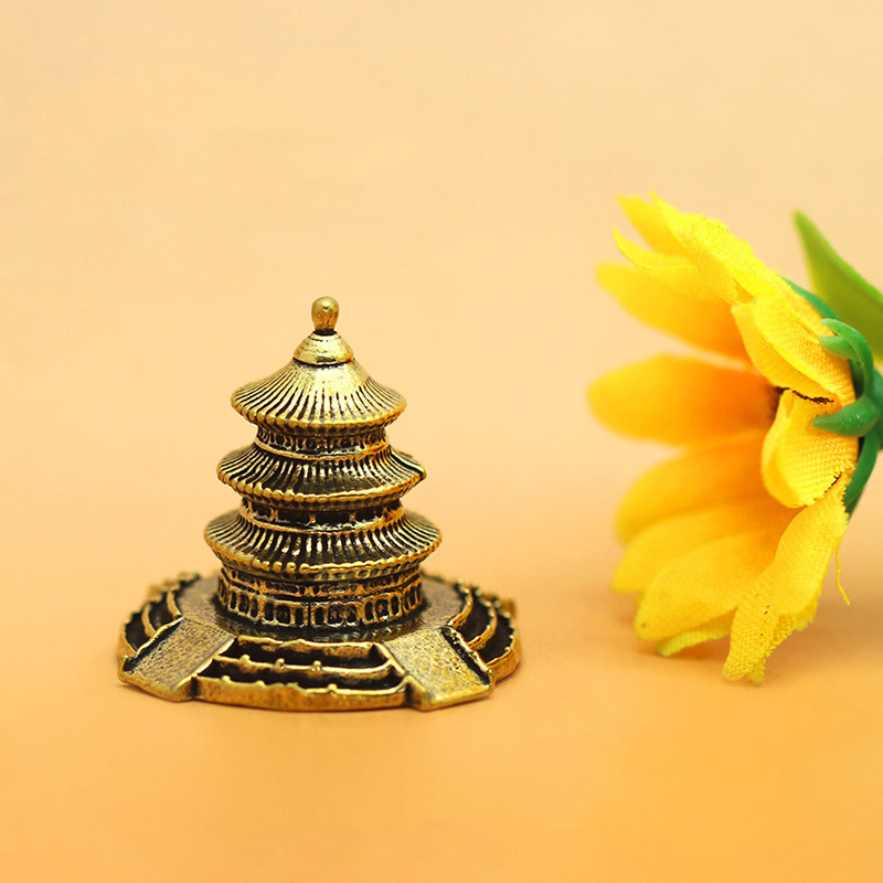 Brass Temple Architecture Figu - Home Office Building ulasan dan harga
