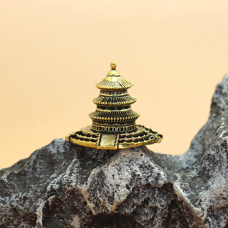 Brass Temple Architecture Figu - Home Office Building ulasan dan harga