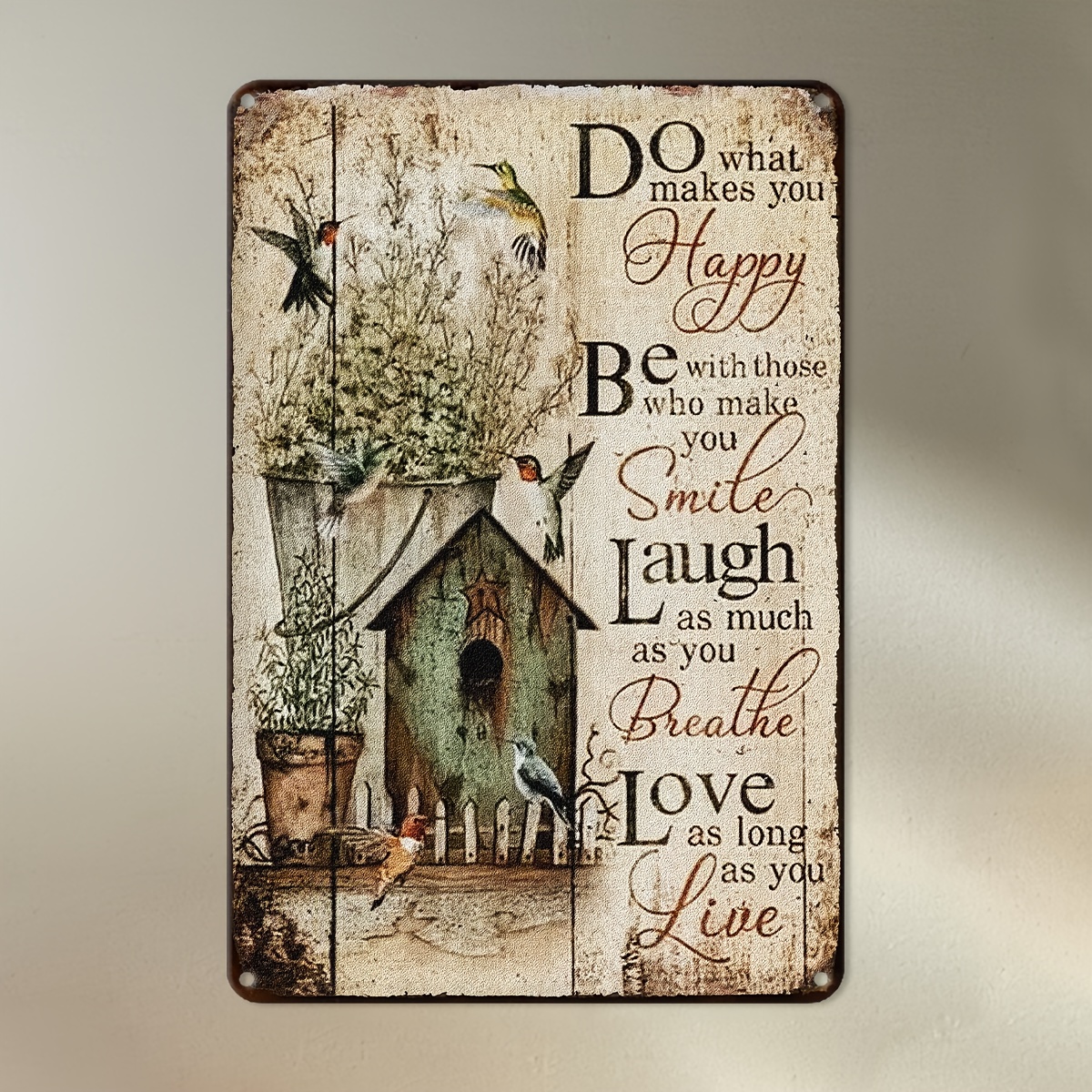2D wooden wall signboard: 