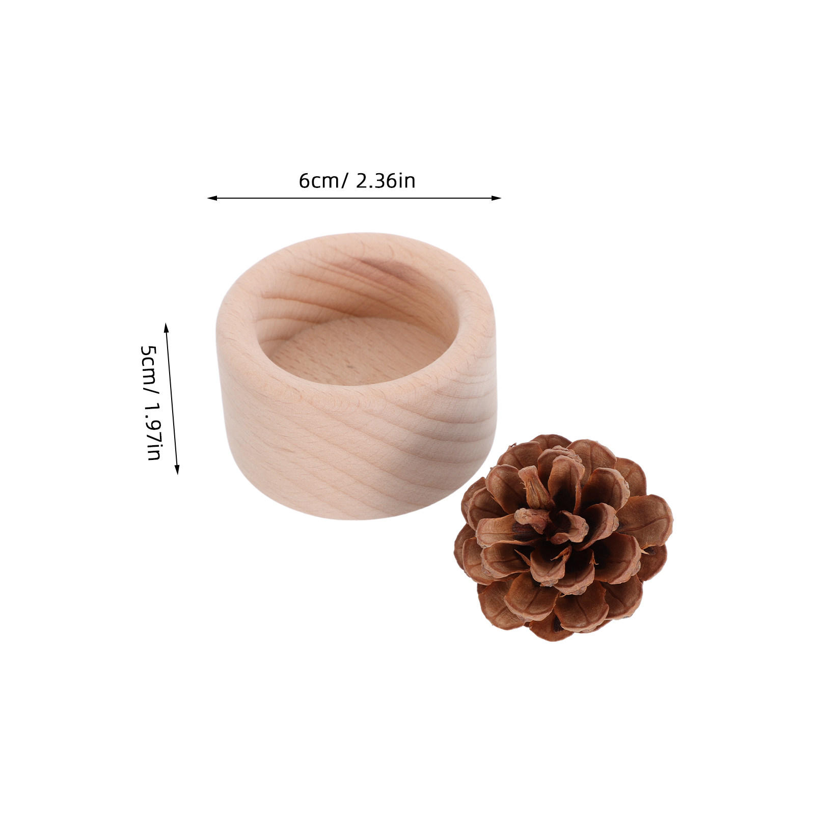 4Pcs Wood Grain Mini Essential - Home Office Yoga Room ulasan dan harga