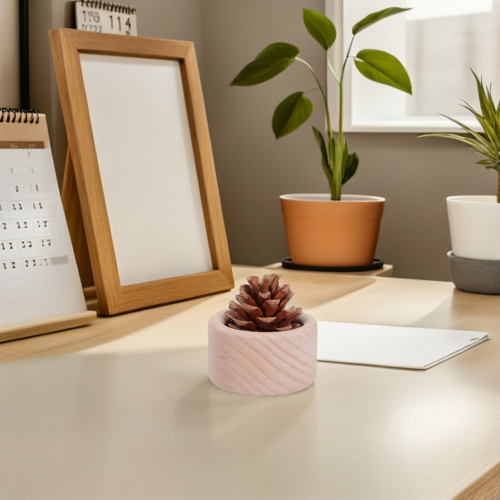 4Pcs Wood Grain Mini Essential - Home Office Yoga Room ulasan dan harga