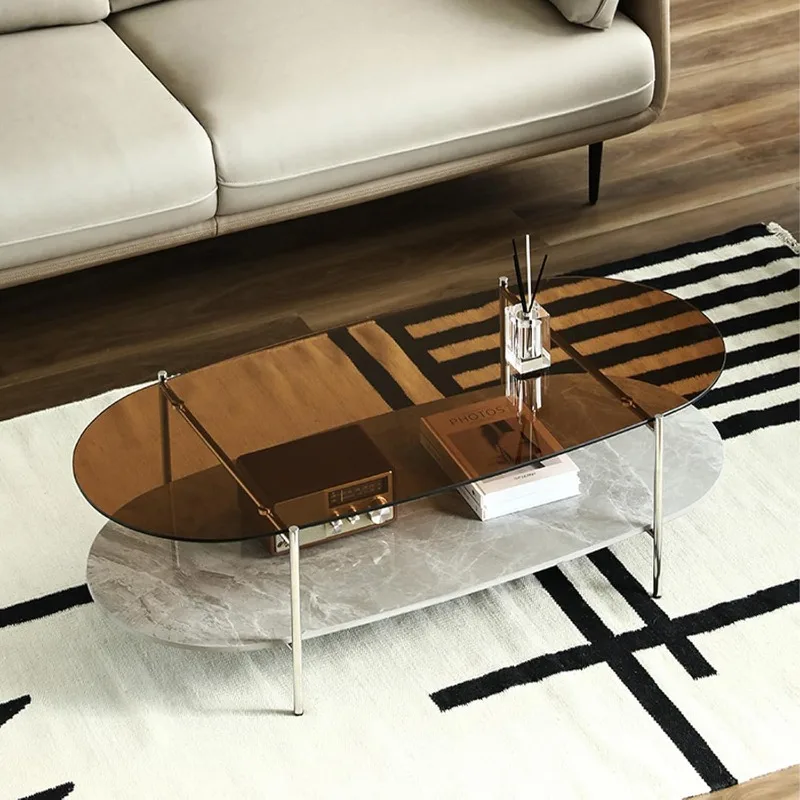 -Glass Coffee Table, 2-Tier Mo - Home Office Quotes ulasan dan harga