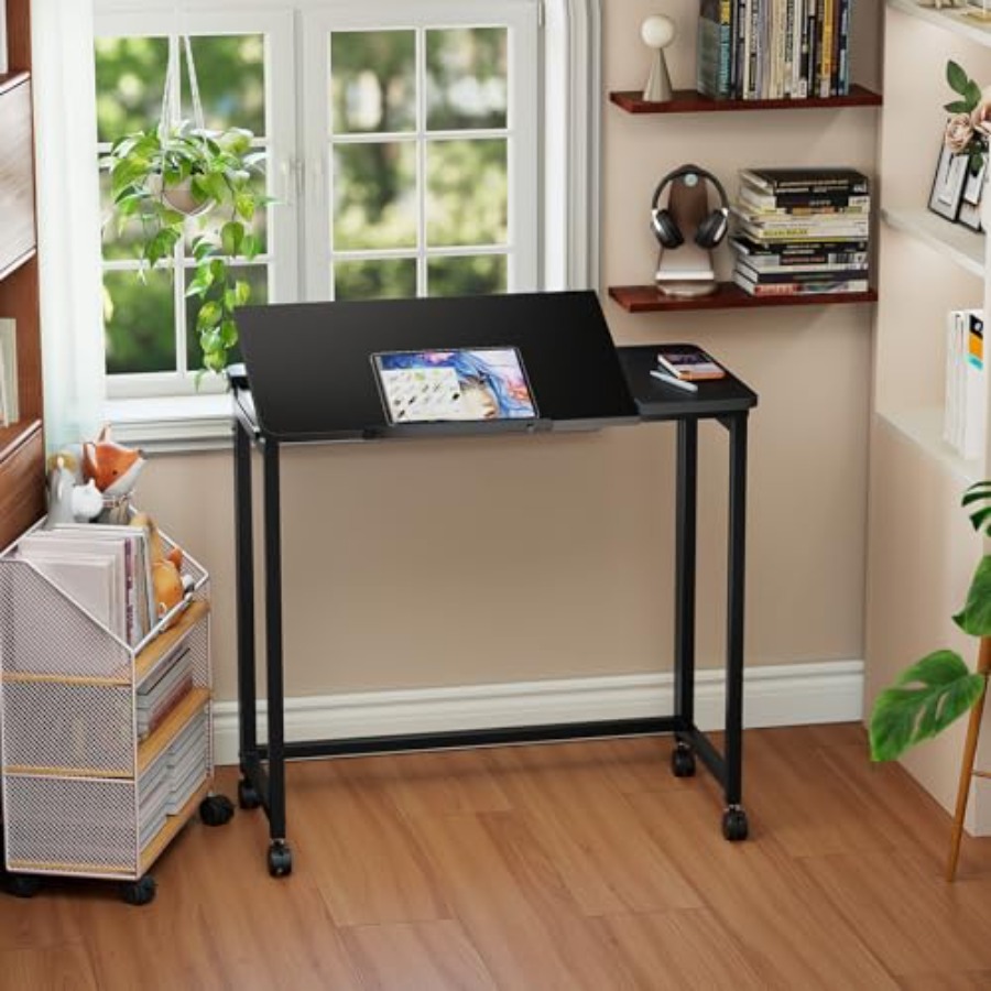 Folding Desk with Wheels 31.5  - Home Office Desks ulasan dan harga