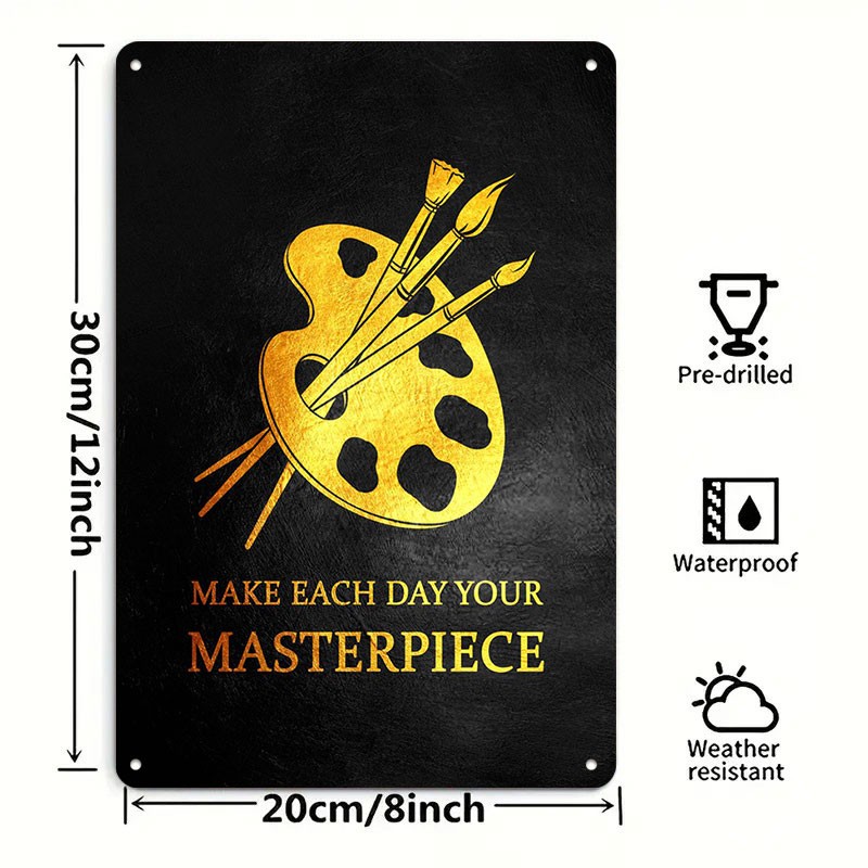 Metal Art Inspirational Wall D - Home Office Building ulasan dan harga
