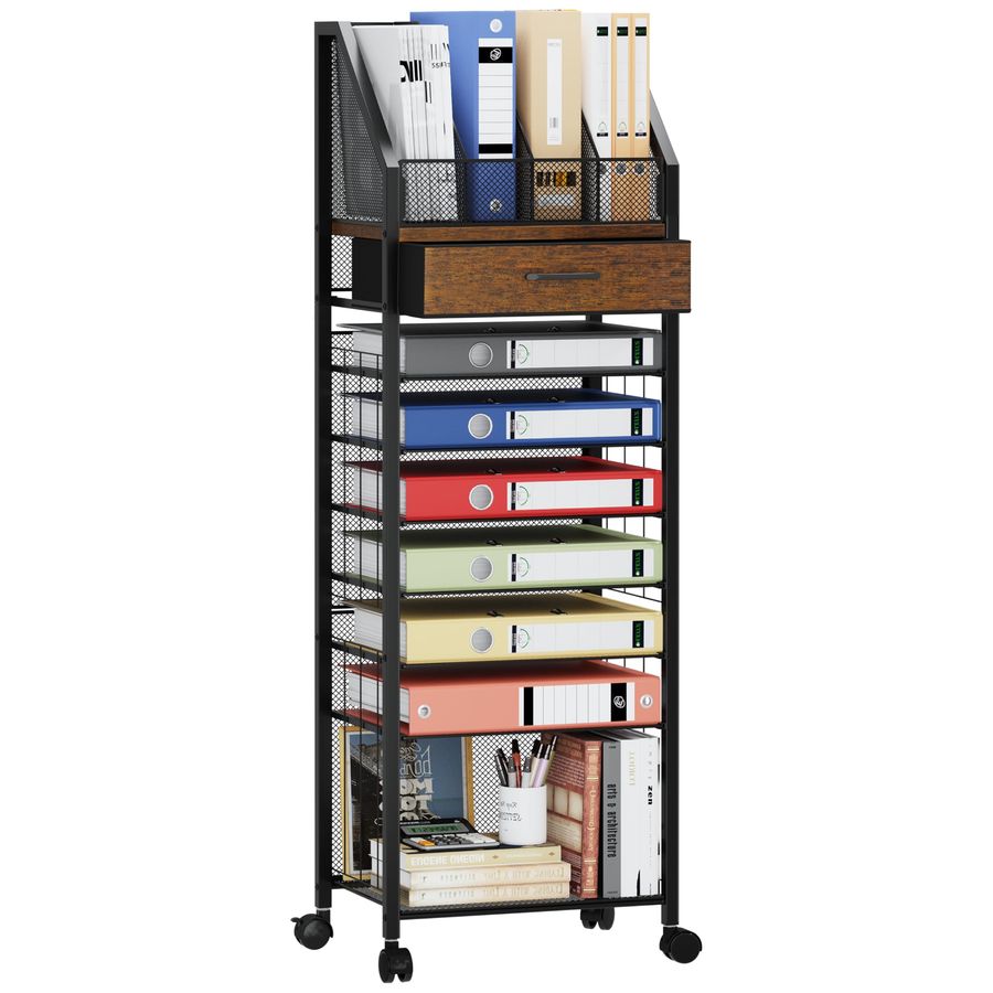 9Tier Rolling File Cart Paper  - Office Drawer Organizer ulasan dan harga