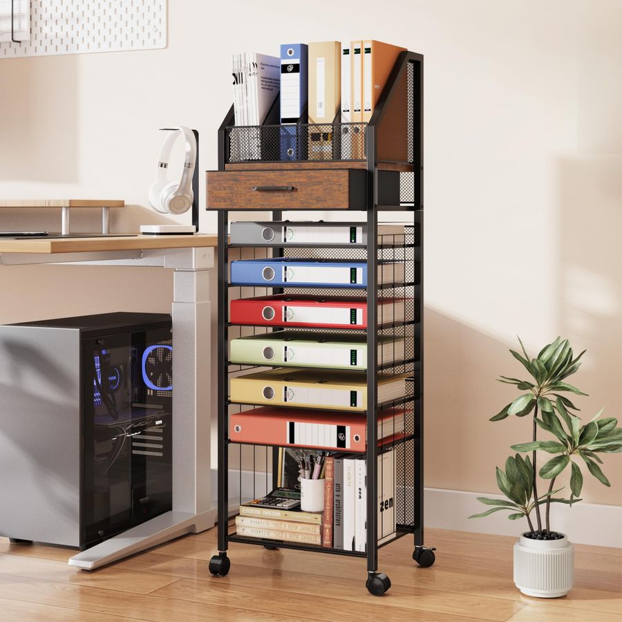 9Tier Rolling File Cart Paper  - Office Drawer Organizer ulasan dan harga
