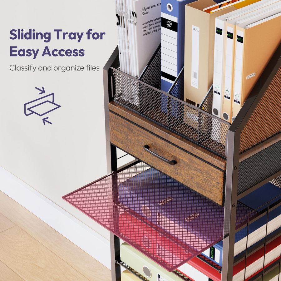 9Tier Rolling File Cart Paper  - Office Drawer Organizer ulasan dan harga