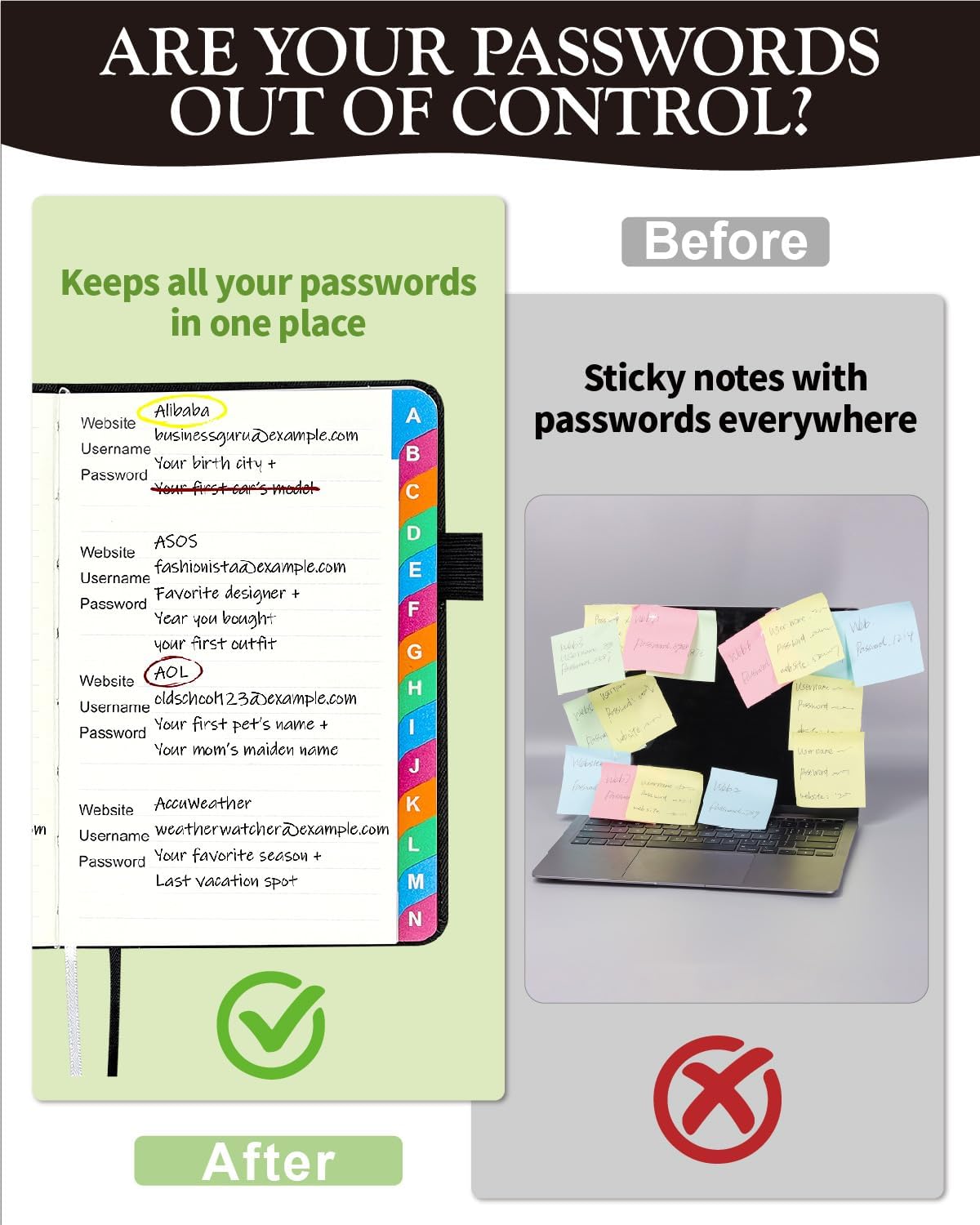Small Password Keeper Book wit - Home Office Login ulasan dan harga