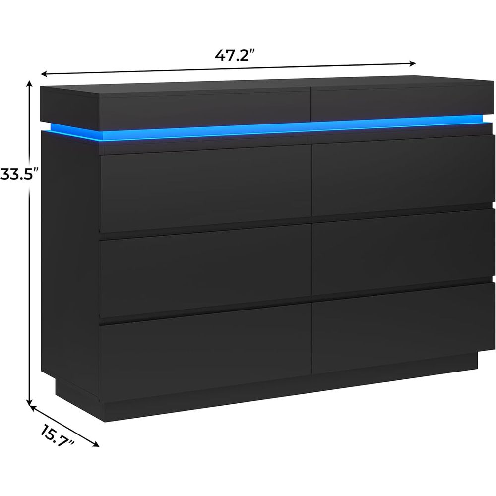 6-Drawer Sliding Desk Dresser, - Desk Charging Station ulasan dan harga