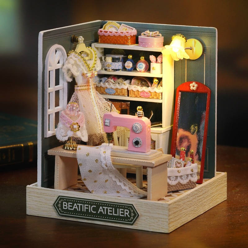 Mini Dollhouse Kit Sakura Stre - Home Office Building ulasan dan harga
