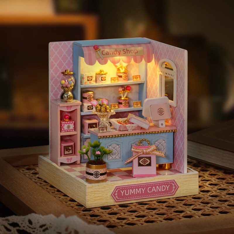 Mini Dollhouse Kit Sakura Stre - Home Office Building ulasan dan harga