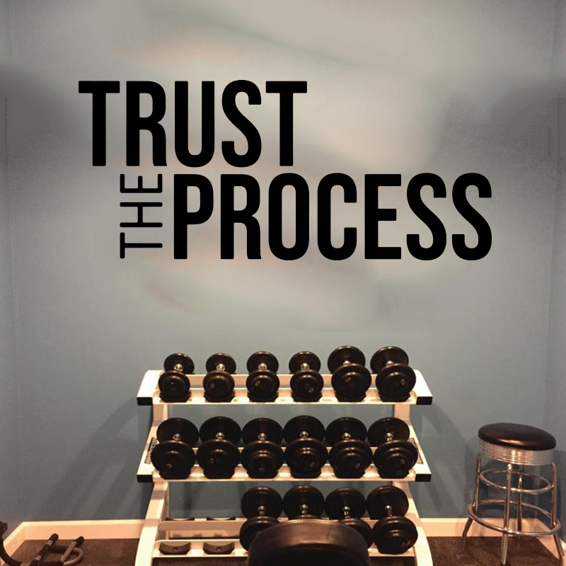 Trust The Process Wall Sticker - Home Office Yoga Room ulasan dan harga