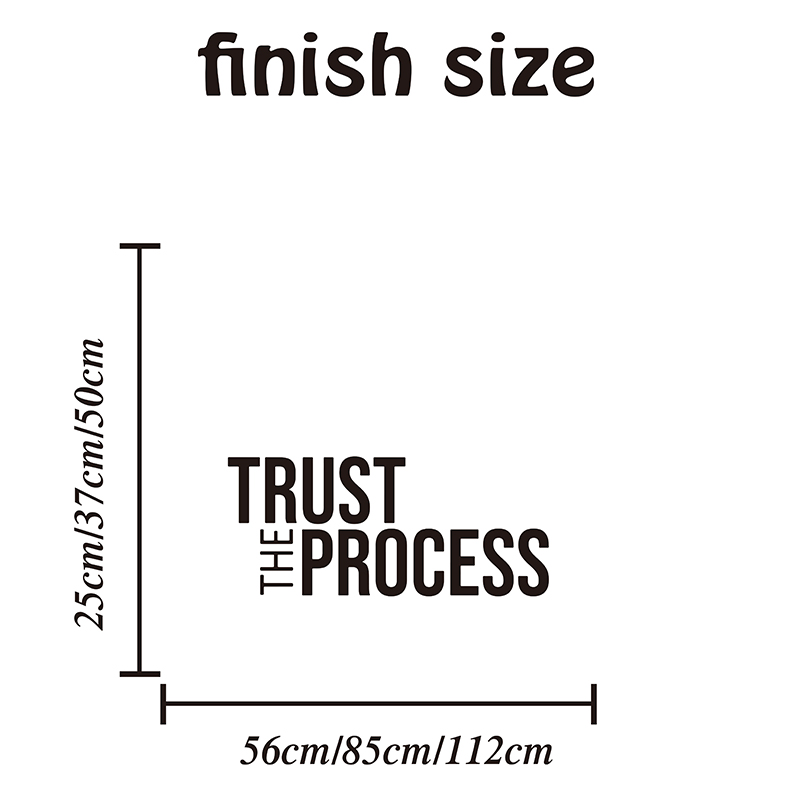 Trust The Process Wall Sticker - Home Office Yoga Room ulasan dan harga