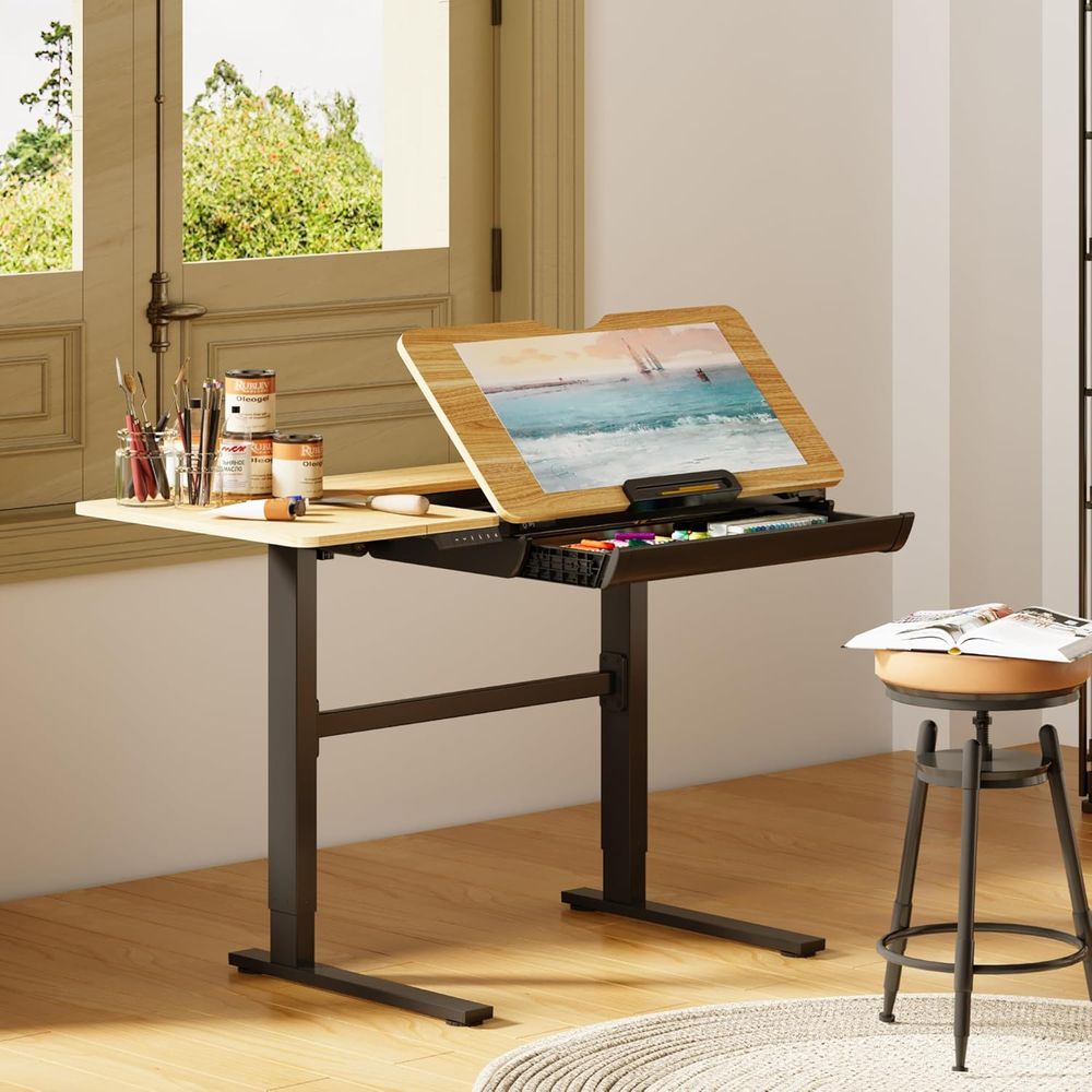 Adjustable Height Electric Sta - Home Office Desks ulasan dan harga