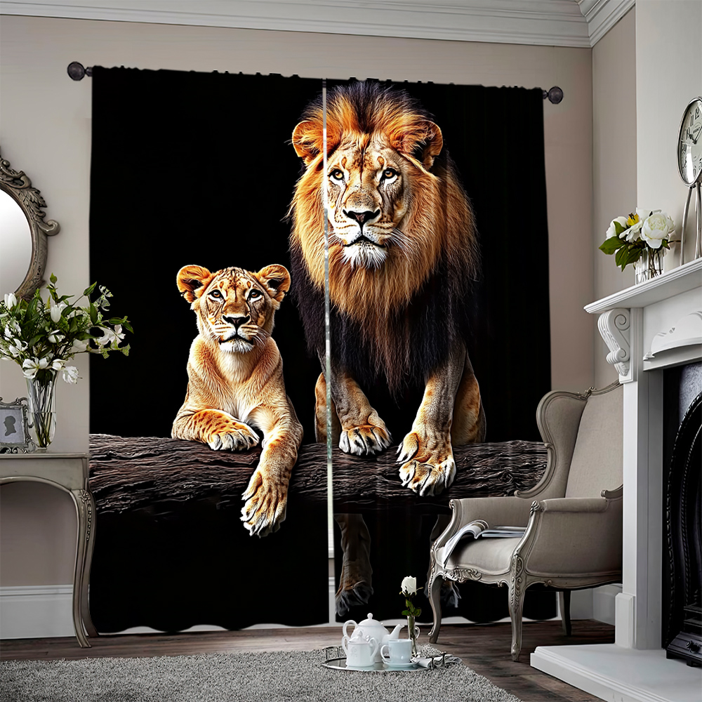 2pcs, 2D flat printing Curtain - Home Office Login ulasan dan harga