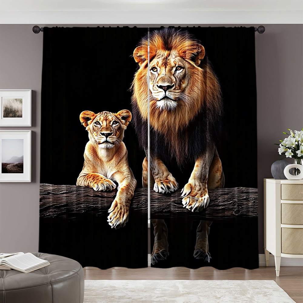 2pcs, 2D flat printing Curtain - Home Office Login ulasan dan harga