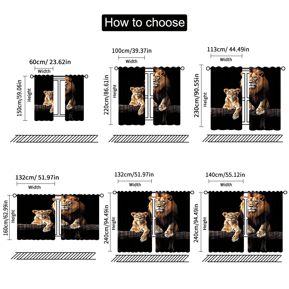 2pcs, 2D flat printing Curtain - Home Office Login ulasan dan harga