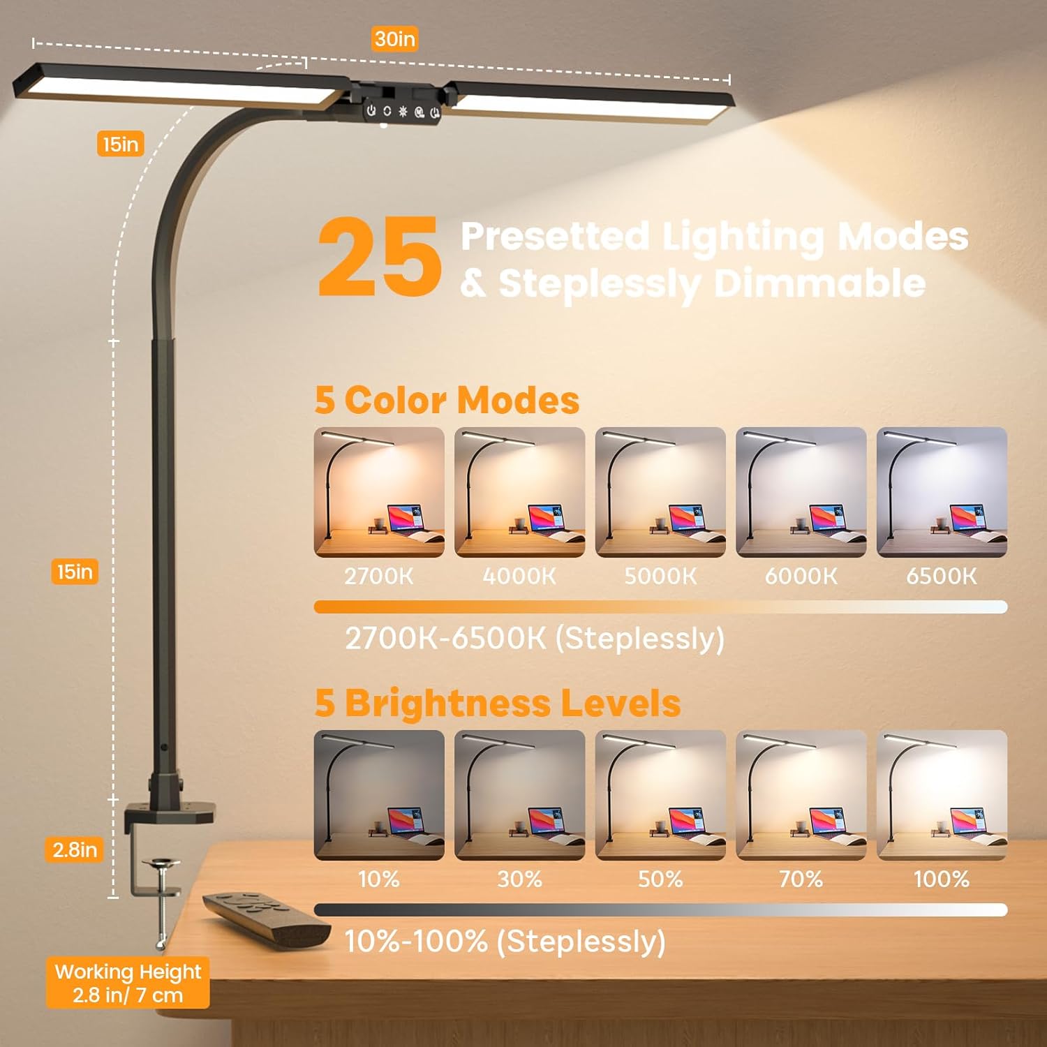 Upgraded RGB LED Desk Lamp wit - Home Office Desks ulasan dan harga