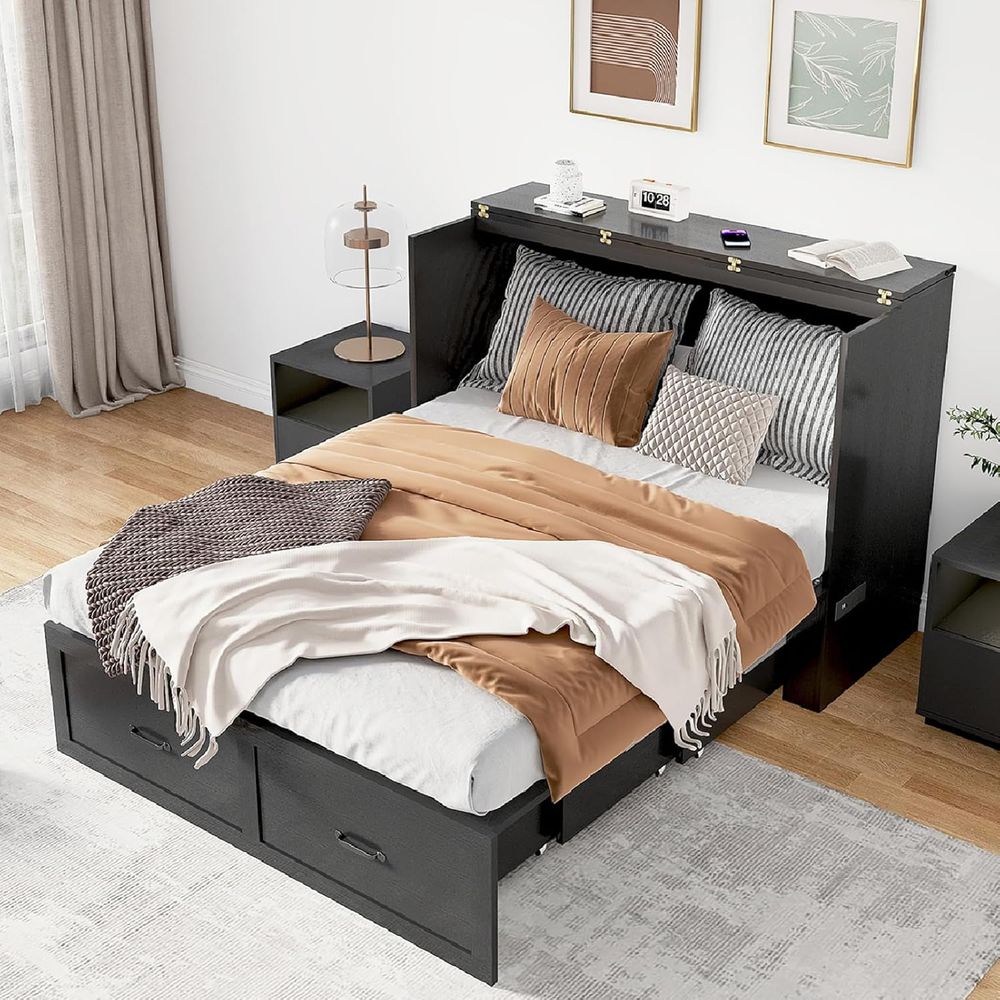 Murphy Chest Bed with Desk and - Desk Charging Station ulasan dan harga