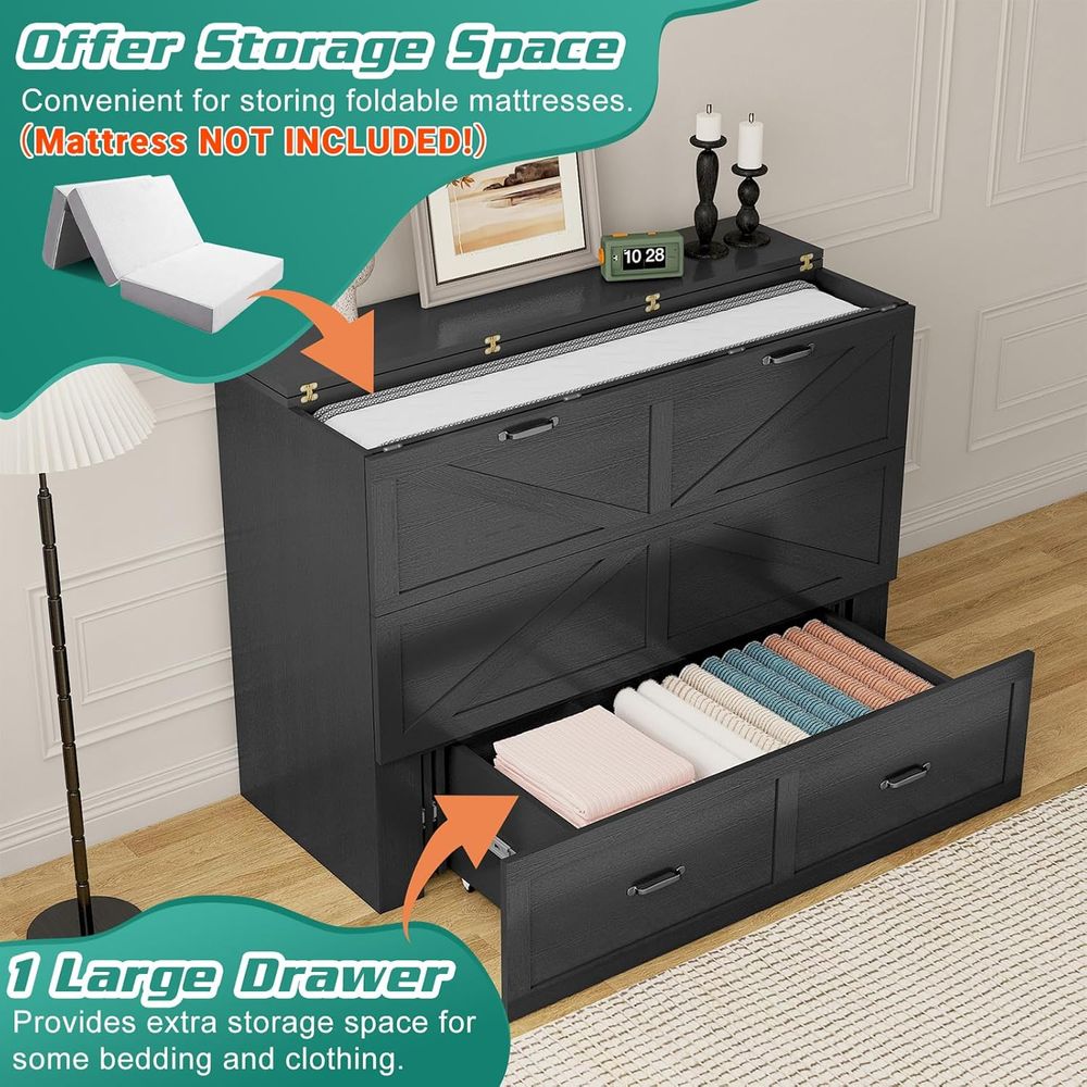 Murphy Chest Bed with Desk and - Desk Charging Station ulasan dan harga
