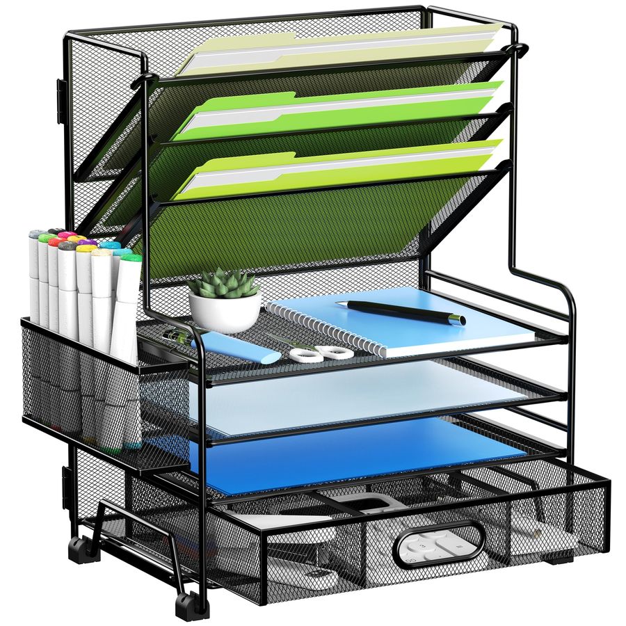 4Tier Paper Organizer 3Pocket  - Office Drawer Organizer ulasan dan harga