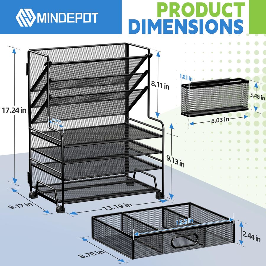 4Tier Paper Organizer 3Pocket  - Office Drawer Organizer ulasan dan harga