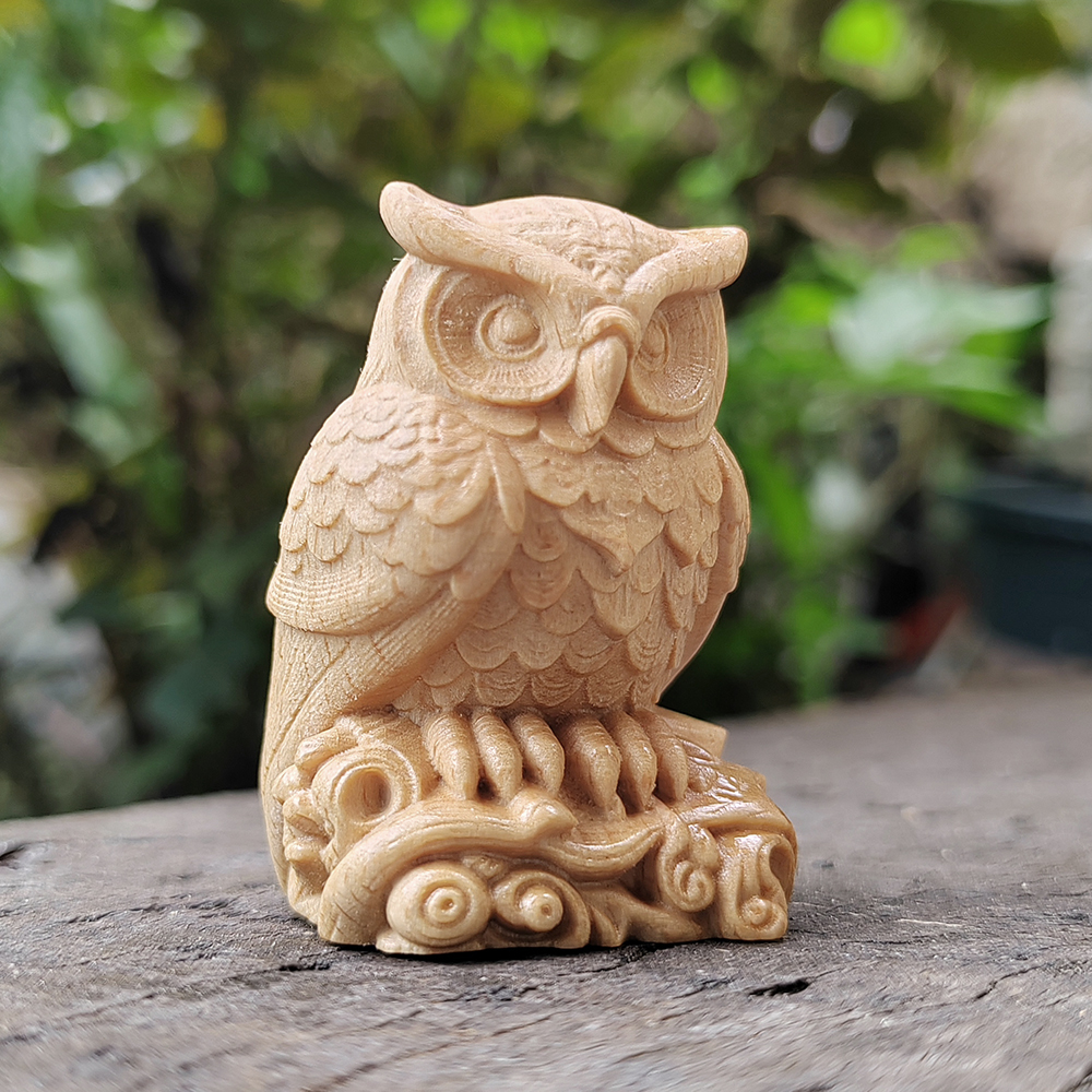 1.8 Inch Owl Figurine on a Woo - Home Office Login ulasan dan harga