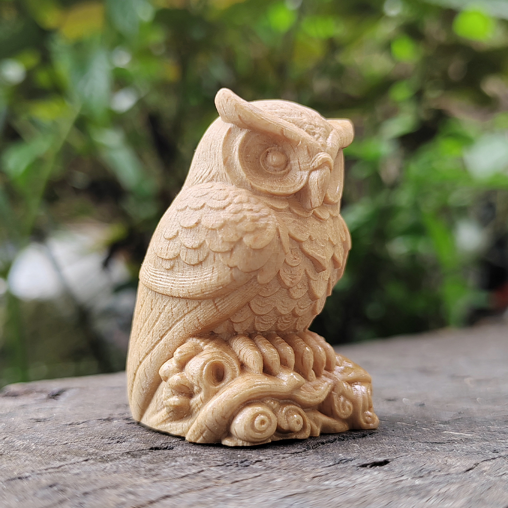 1.8 Inch Owl Figurine on a Woo - Home Office Login ulasan dan harga