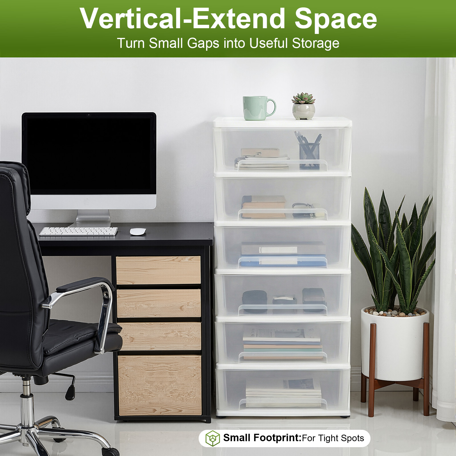6 Tiers Clear Drawer Storage O - Office Drawer Organizer ulasan dan harga
