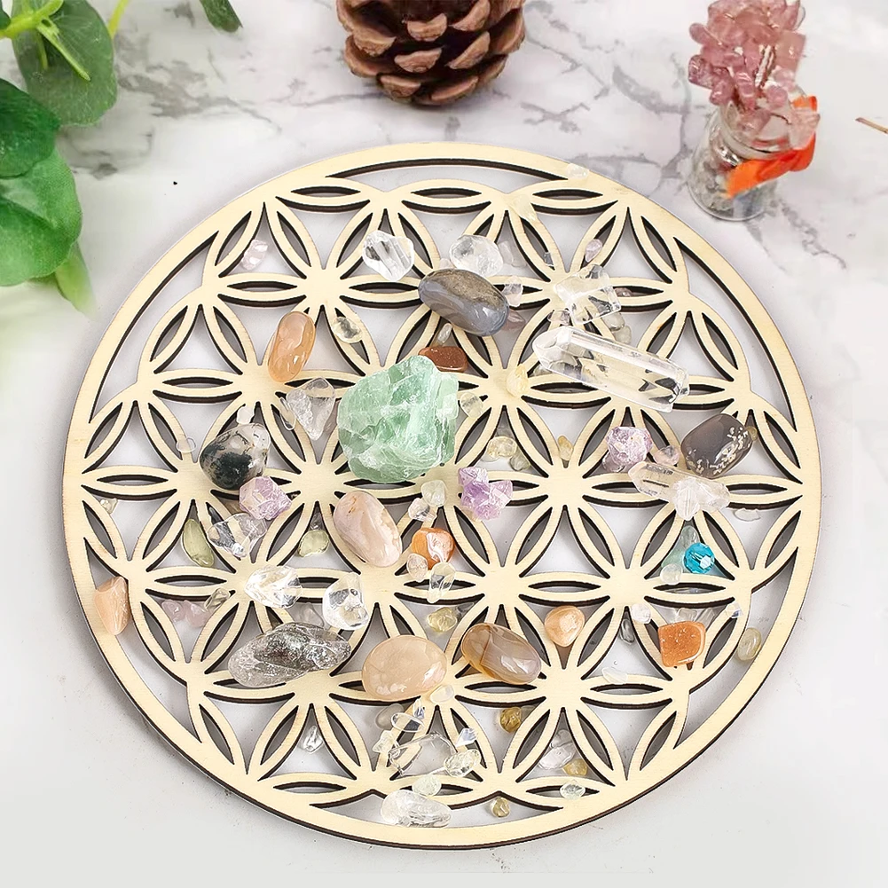 20cm Wooden Flower of Life Wal - Home Office Yoga Room ulasan dan harga