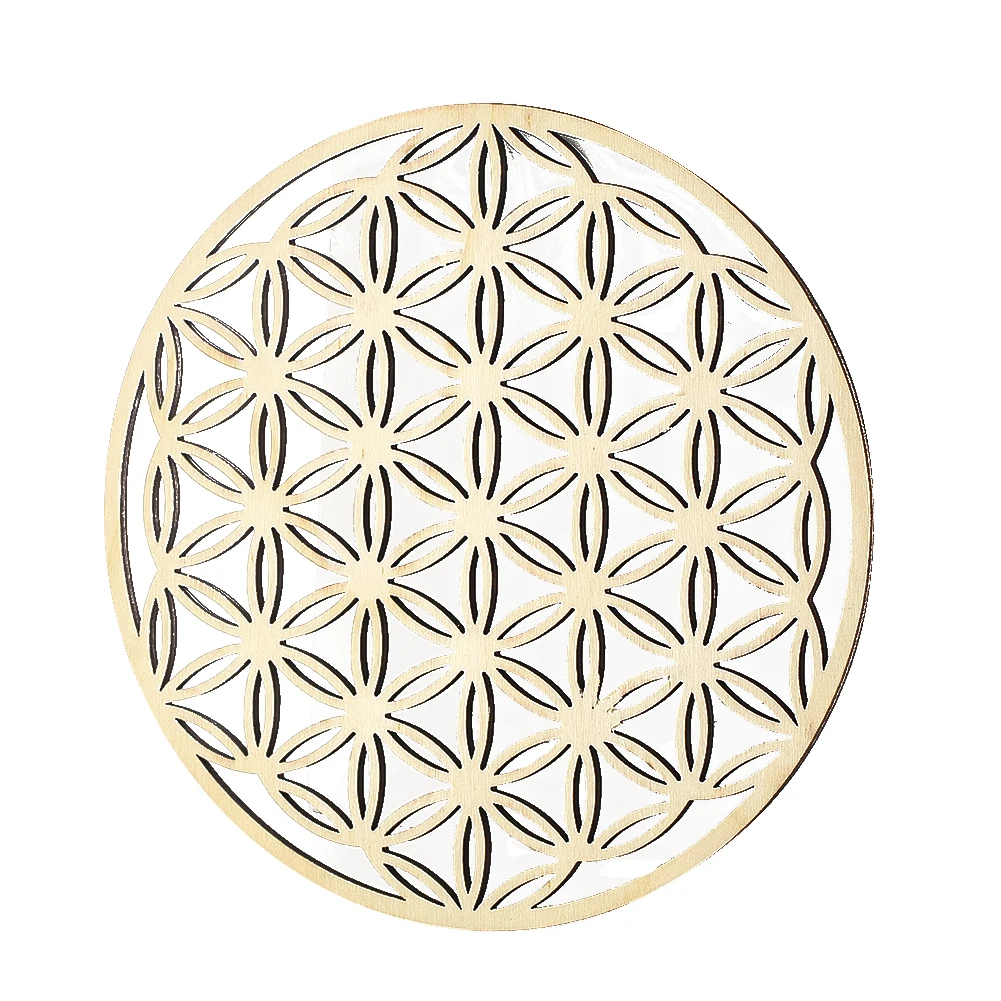 20cm Wooden Flower of Life Wal - Home Office Yoga Room ulasan dan harga