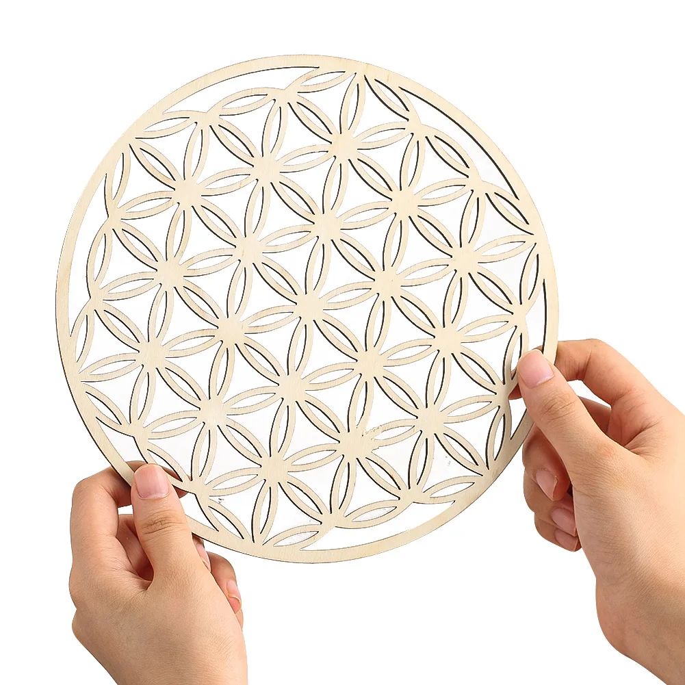 20cm Wooden Flower of Life Wal - Home Office Yoga Room ulasan dan harga