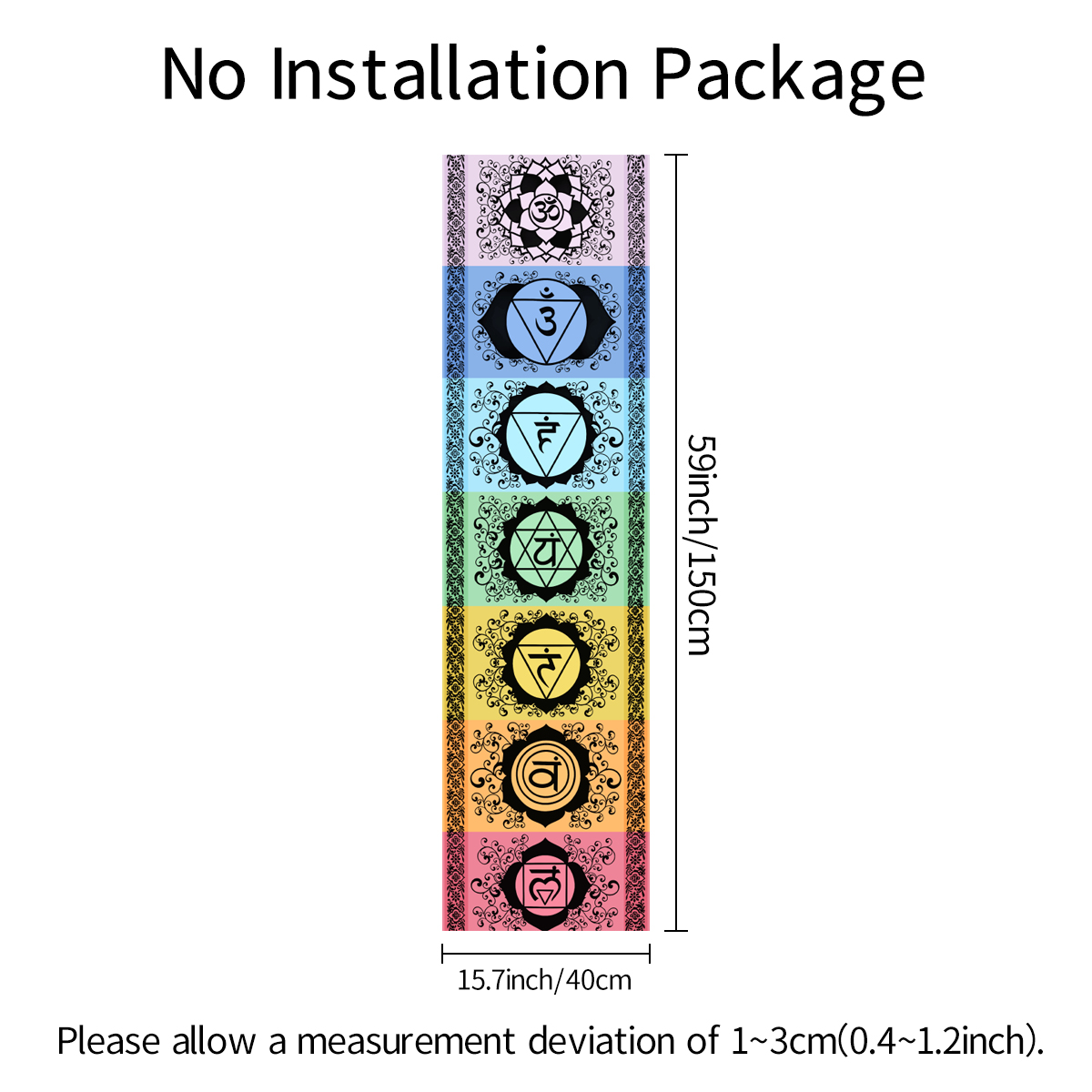 1pc Mysterious seven chakra ta - Home Office Yoga Room ulasan dan harga