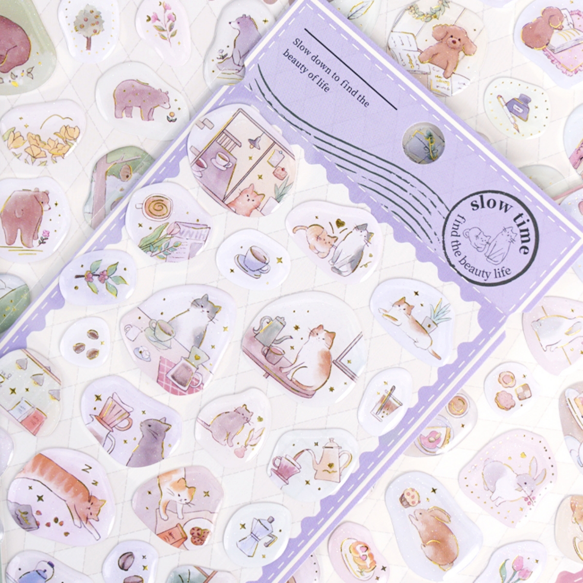 3 pcs Lovely Animals Slow Time - Home Office Quotes ulasan dan harga