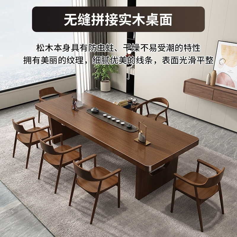 Solid wood large board tea tab - Home Office Login ulasan dan harga